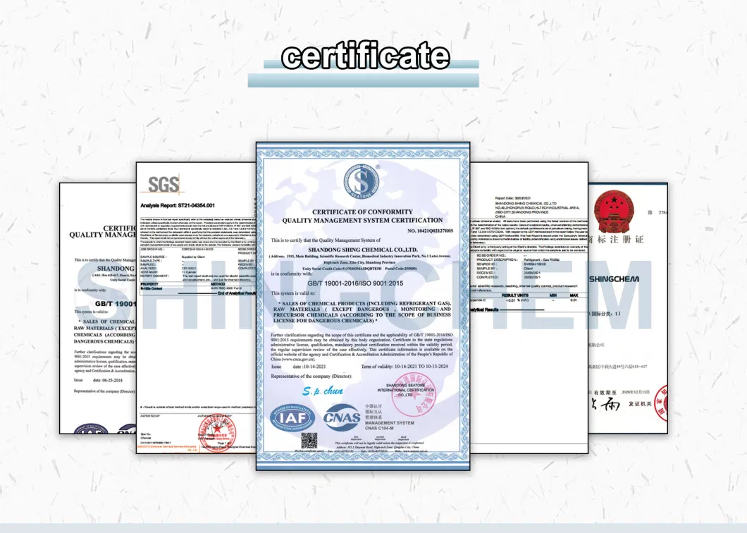 China Factory Refrigerant Gas R22 R134A R410A High Purity Refrigerant Gas