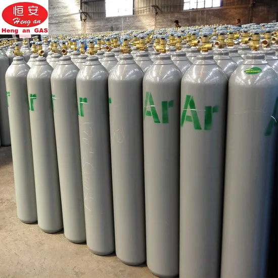 99,999% de gás argônio de alta pureza em cilindros de gás 50L 200bar
